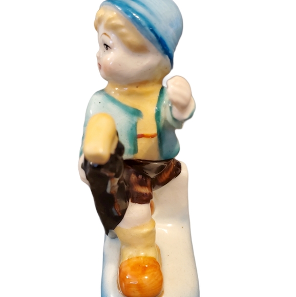 Vintage Boy With Umbrella Figurine - Picture 2 of 5